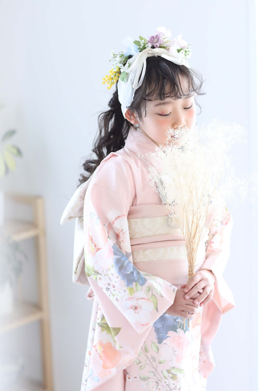 Children's Kimono, rose, pink, 6-9 years