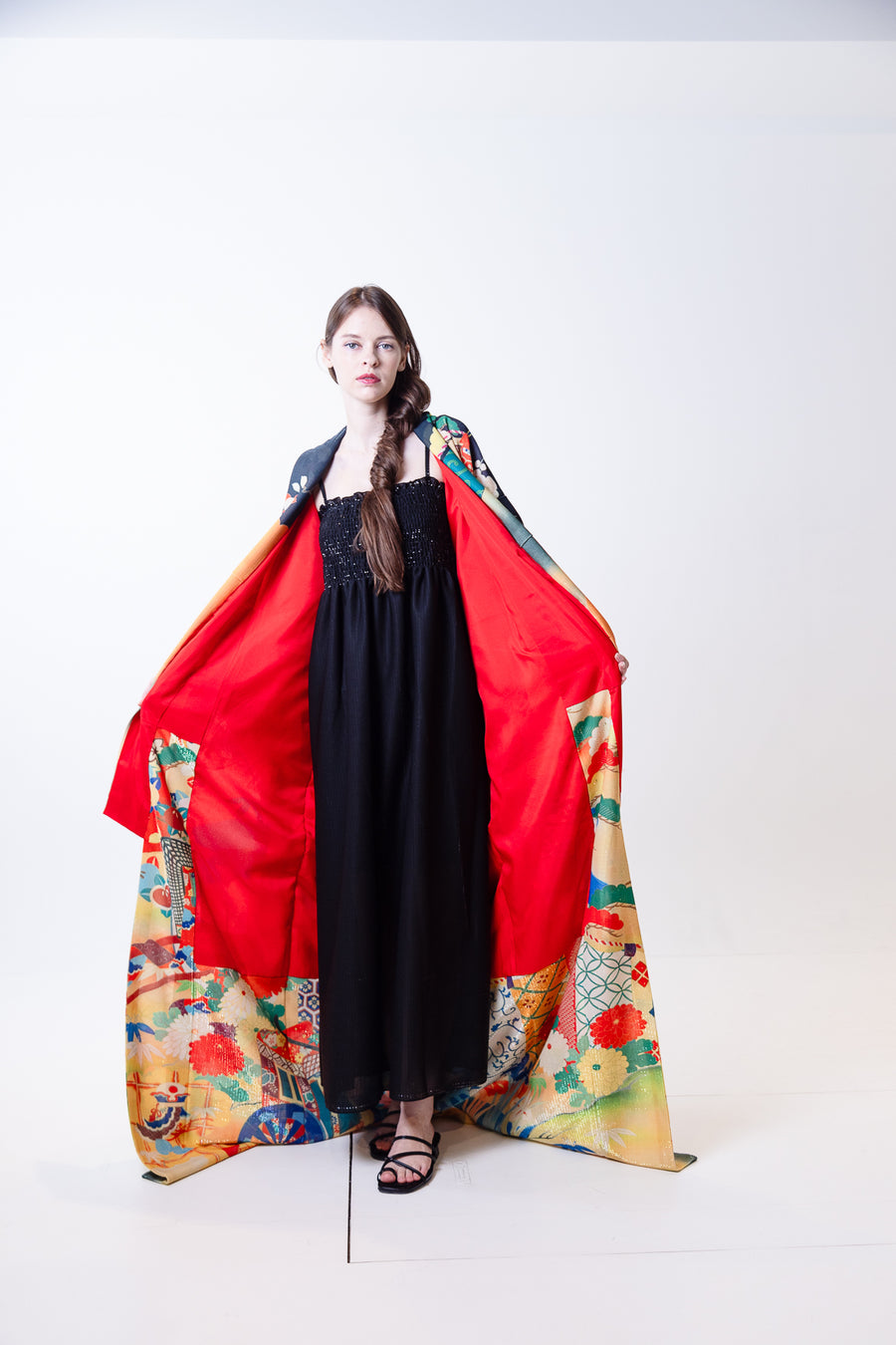 Shiny Kimono Robe long sleeve LAND