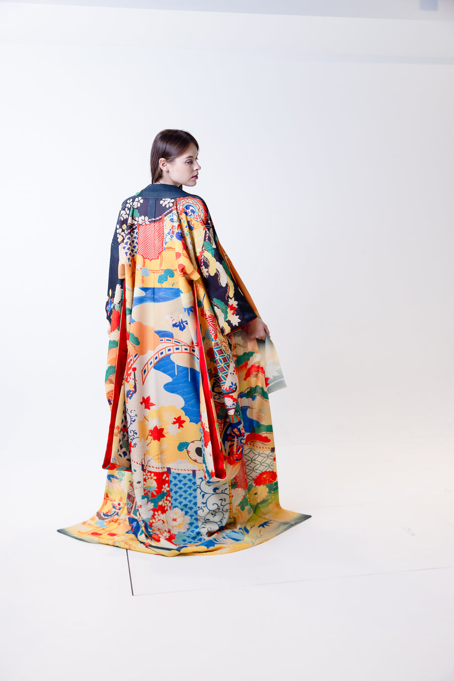 Shiny Kimono Robe long sleeve LAND