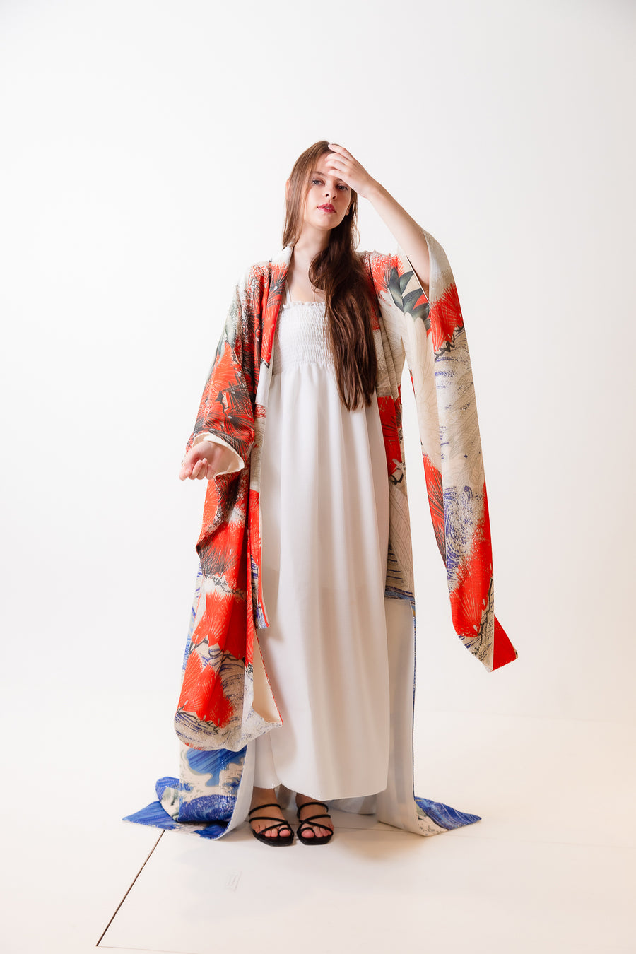 Shiny Kimono Robe long sleeve CLANE