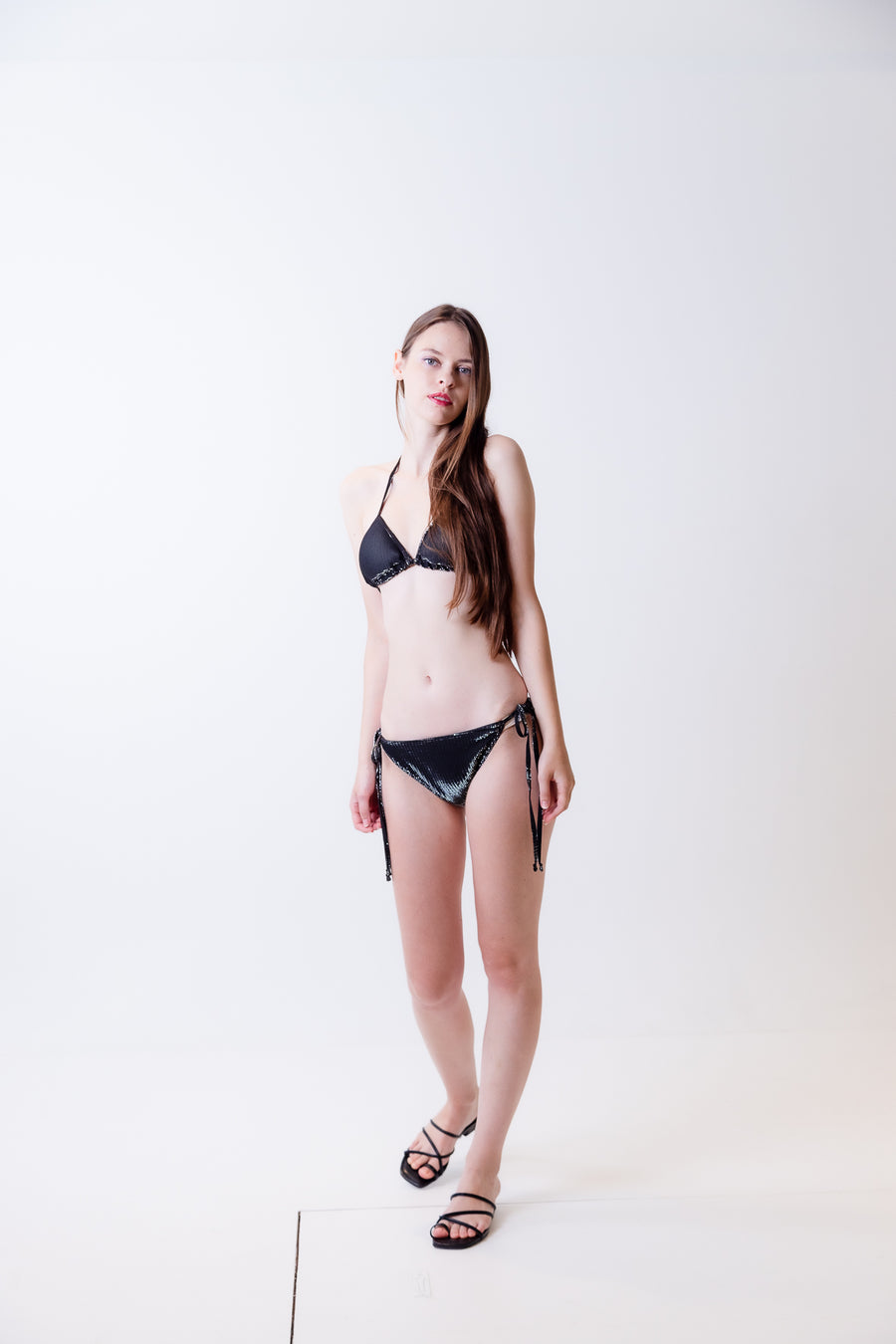 Beachwear Shiny Swimsuit Black